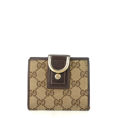 Gucci GG Canvas D-Ring Compact Wallet