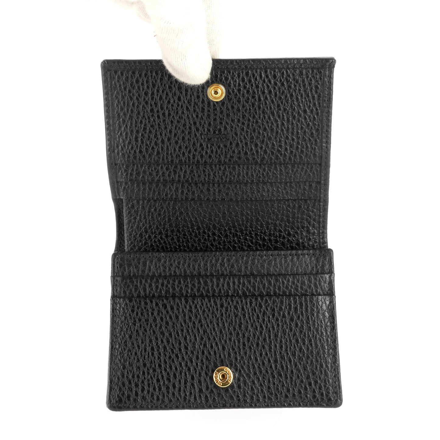 Gucci Marmont Pebbled Calfskin Card Case