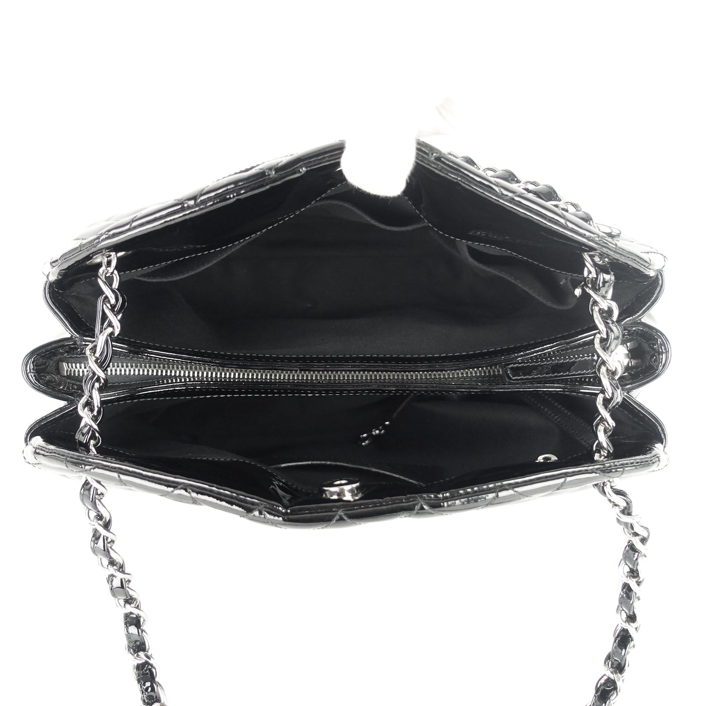 Chanel Just Mademoiselle Large Patent Leather Bag