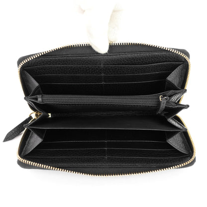 Gucci Zip Around Grained Calfskin Wallet