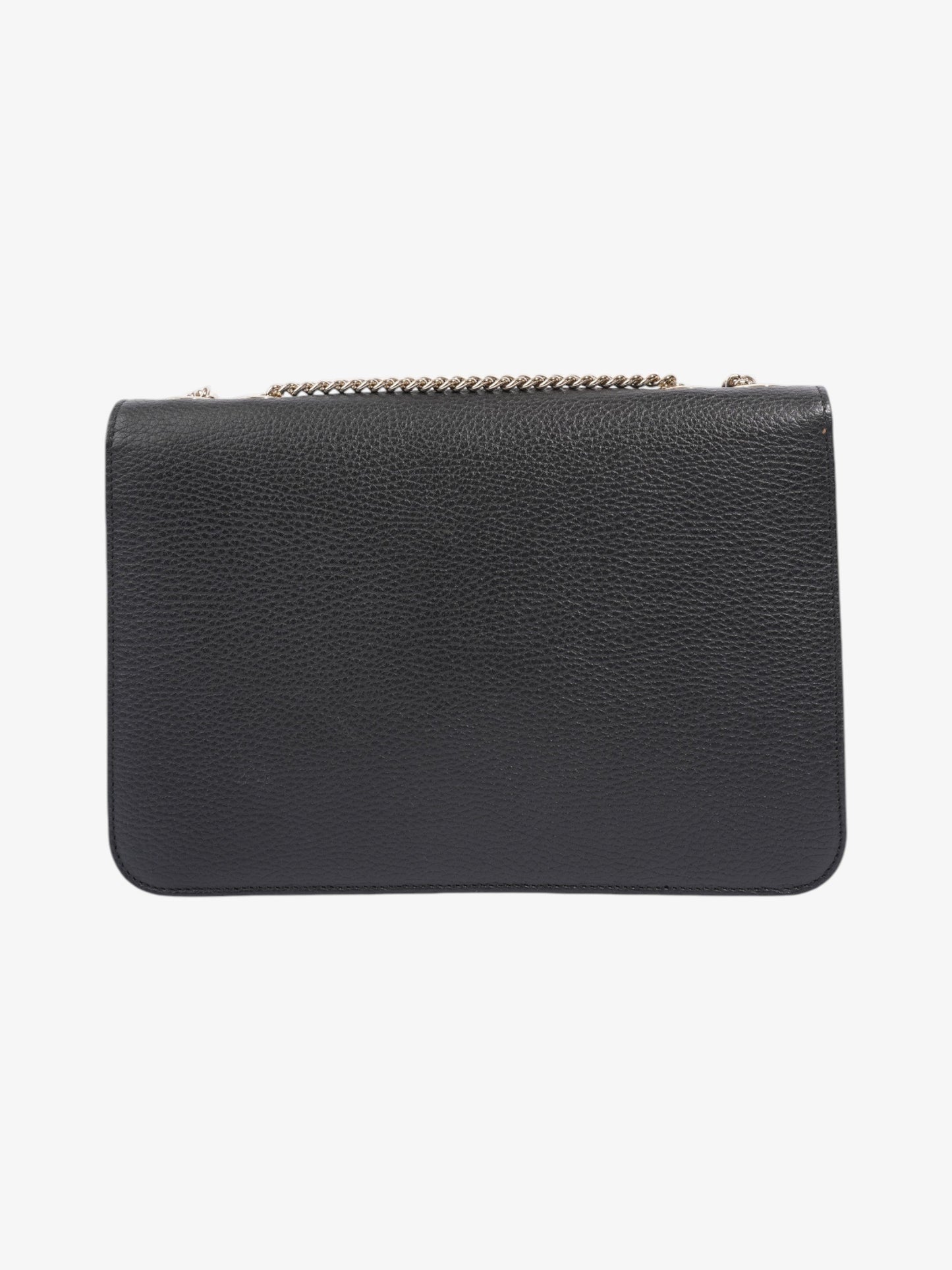 Gucci Dollar Interlocking G Black Calfskin Leather Medium