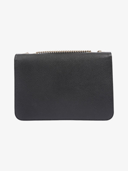 Gucci Dollar Interlocking G Black Calfskin Leather Medium