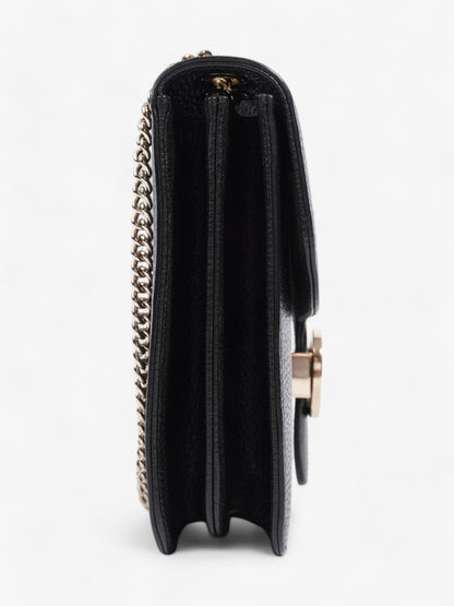 Gucci Dollar Interlocking G Black Calfskin Leather Medium