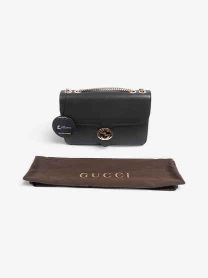 Gucci Dollar Interlocking G Black Calfskin Leather Medium