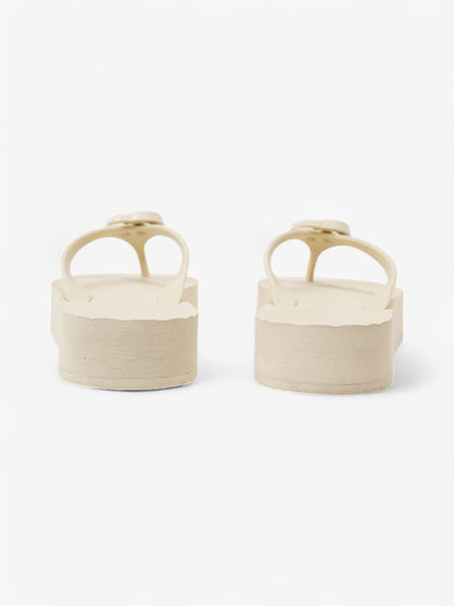 Gucci Double G Platform Sandal Cream Rubber EU 38 UK 5