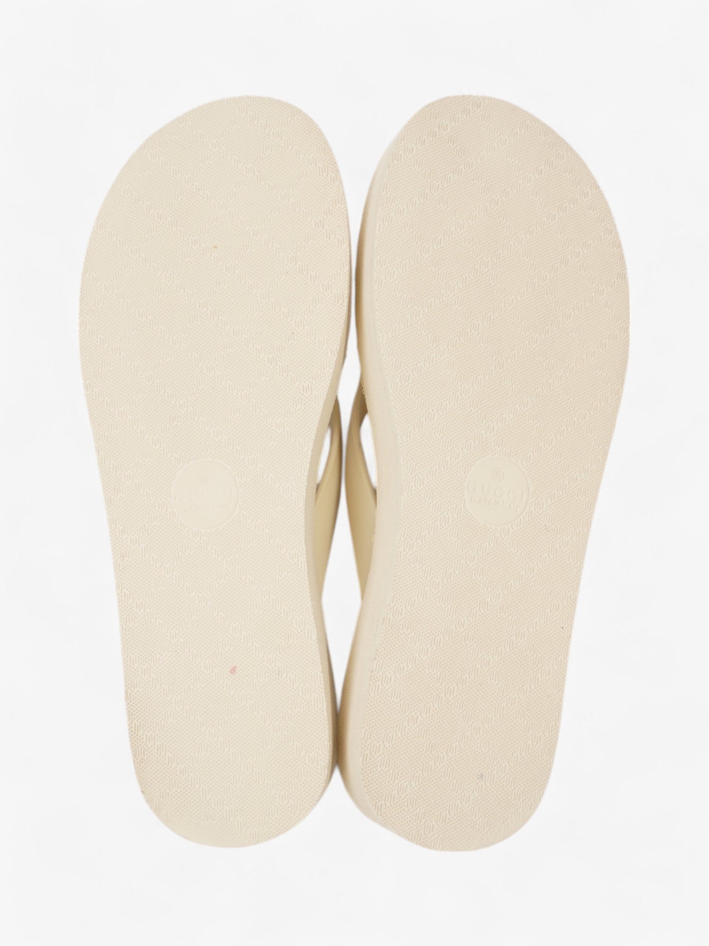 Gucci Double G Platform Sandal Cream Rubber EU 38 UK 5