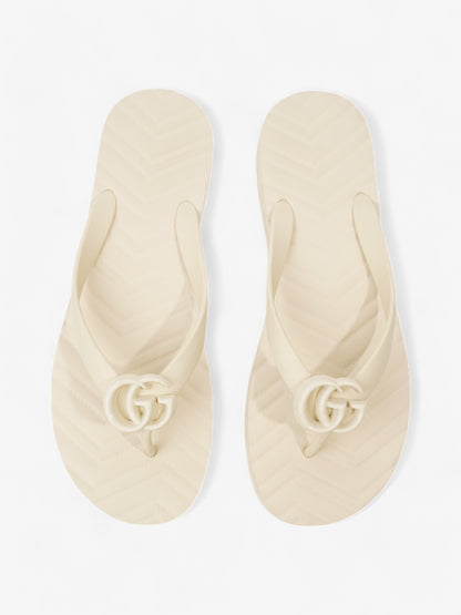 Gucci Double G Platform Sandal Cream Rubber EU 38 UK 5