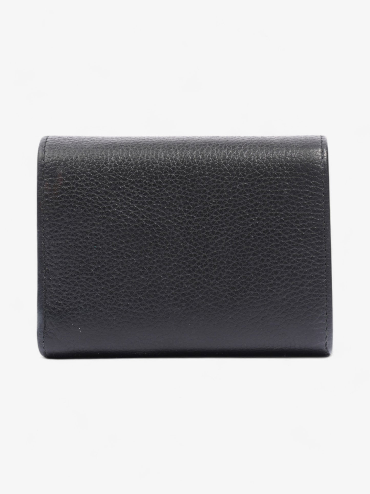 Prada Logo Wallet Black / Gold Saffiano Leather