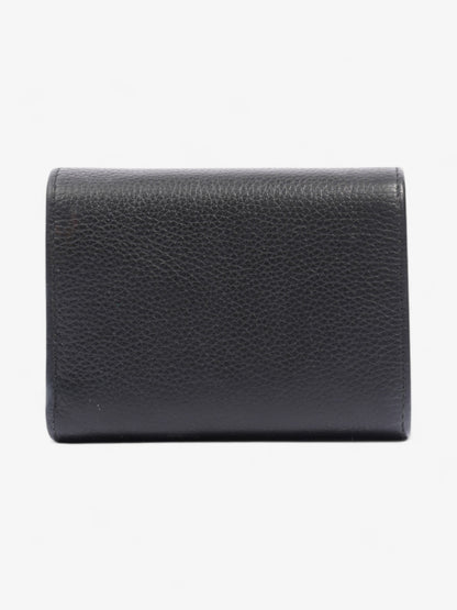Prada Logo Wallet Black / Gold Saffiano Leather