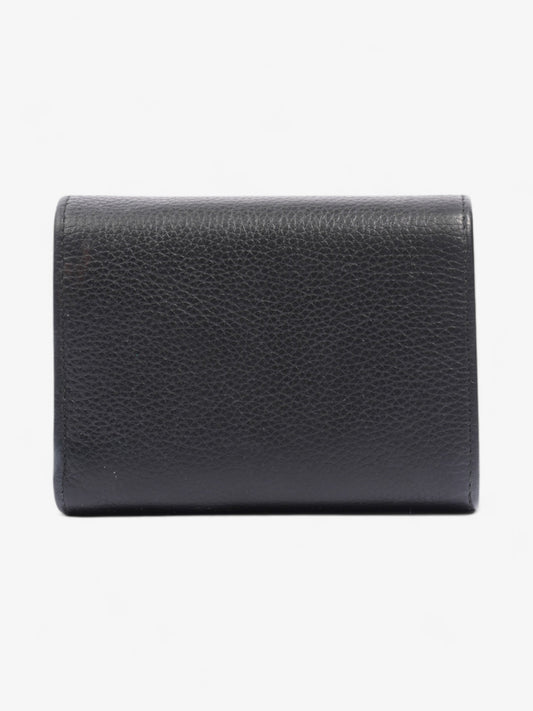Prada Logo Wallet Black / Gold Saffiano Leather
