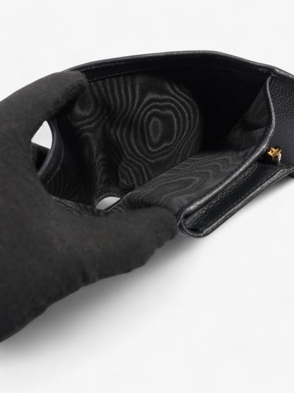 Prada Logo Wallet Black / Gold Saffiano Leather