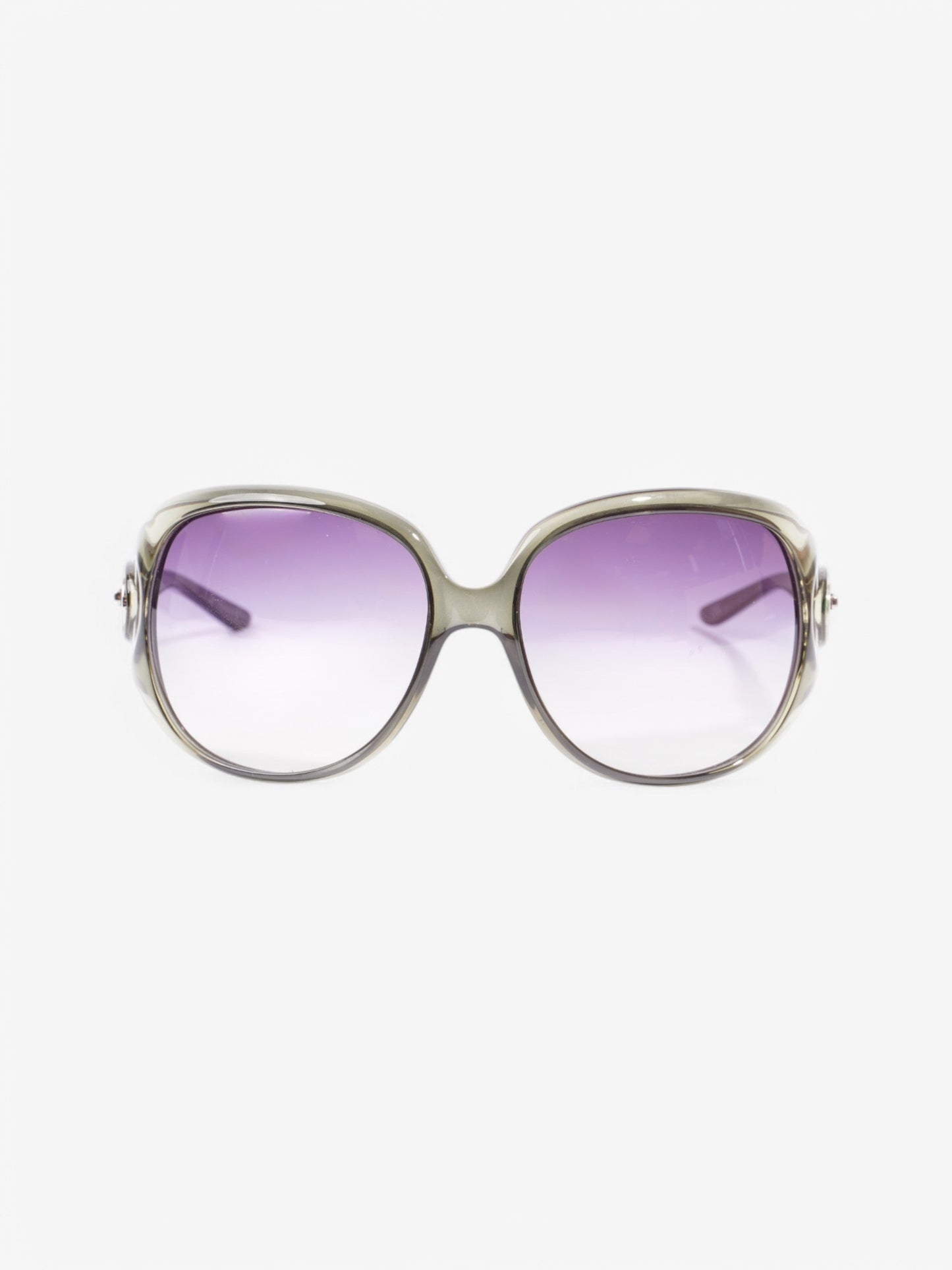 Christian Dior Circle Link Sunglasses Light Green / Silver Acetate 105cm