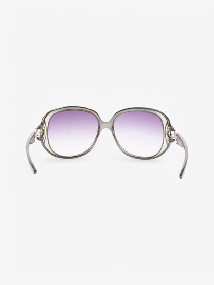 Christian Dior Circle Link Sunglasses Light Green / Silver Acetate 105cm