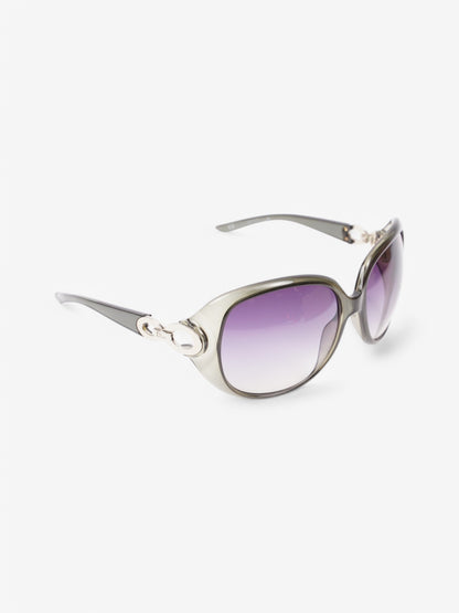 Christian Dior Circle Link Sunglasses Light Green / Silver Acetate 105cm