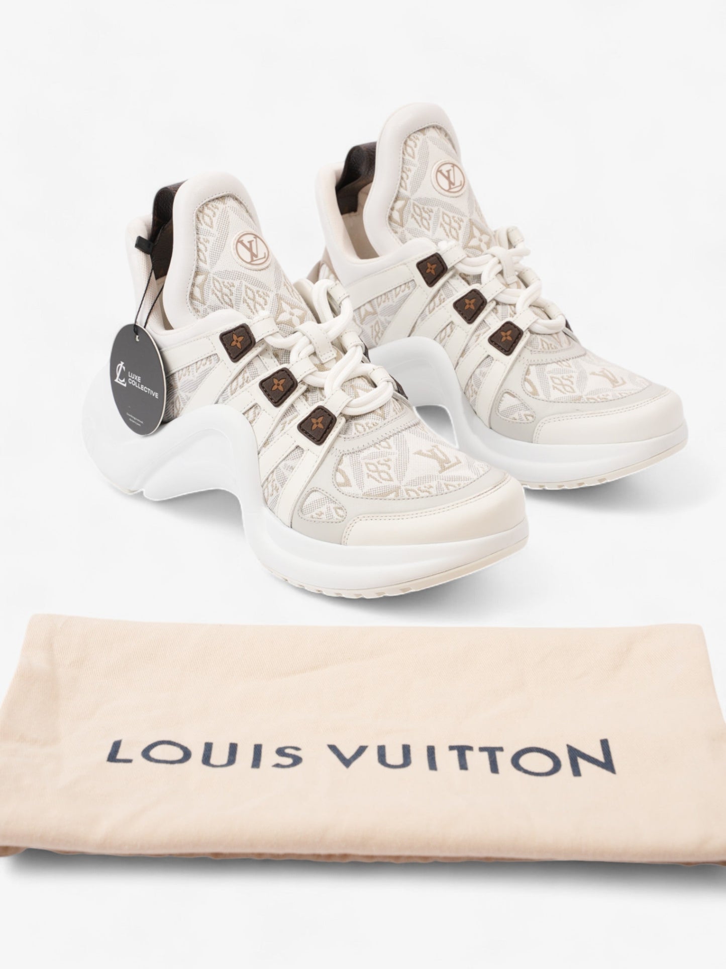 Louis Vuitton Archlight Sneakers White  / Beige  Canvas EU 39 UK 6
