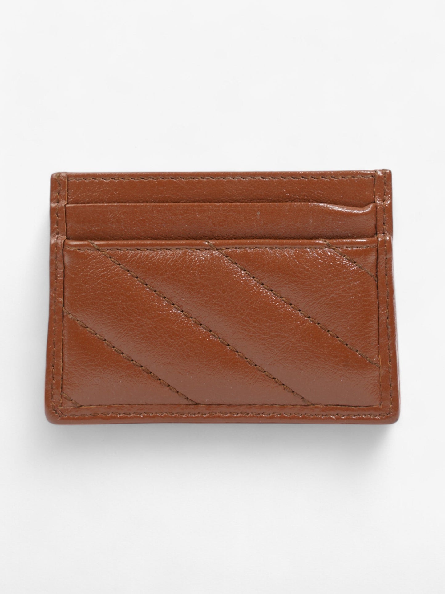 Gucci GG Marmont Card Case Brown Matelasse Leather