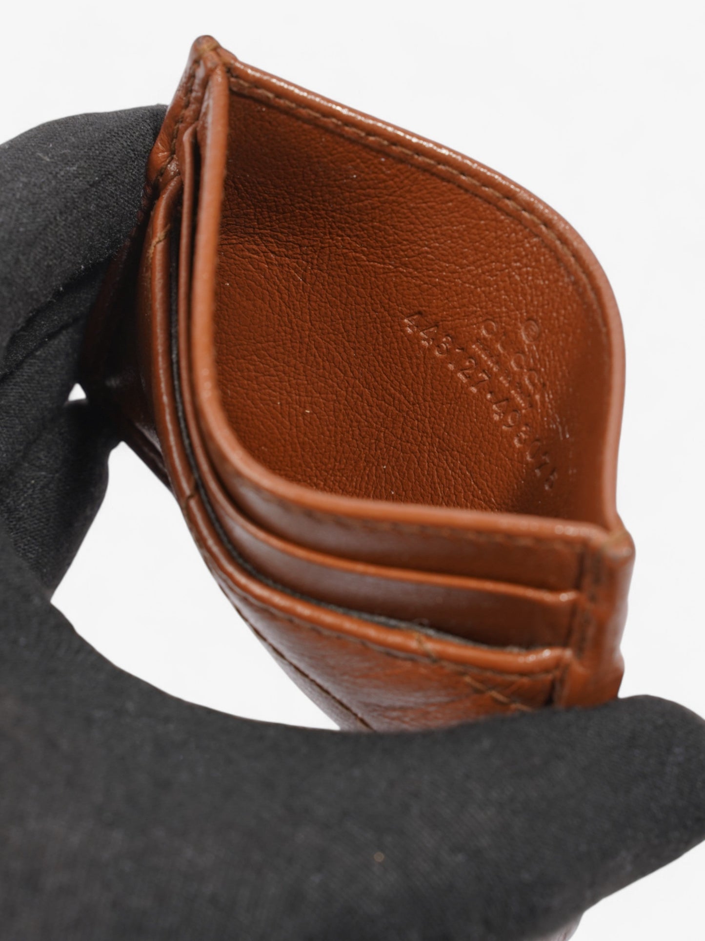 Gucci GG Marmont Card Case Brown Matelasse Leather