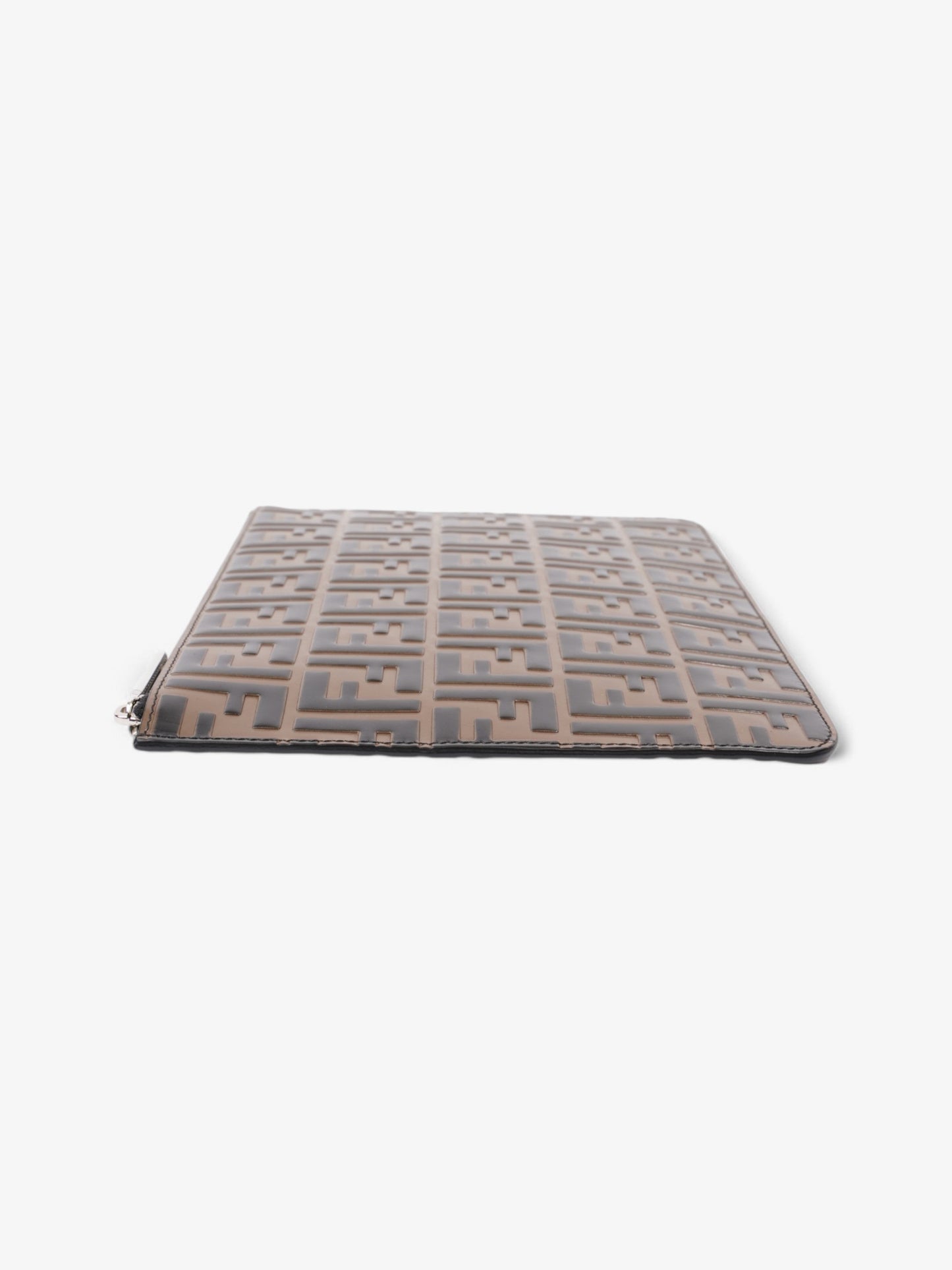 Fendi Monogram Clutch Bag BRown Leather