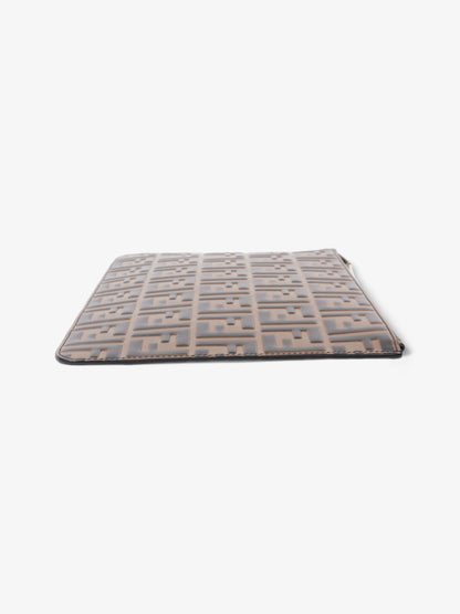 Fendi Monogram Clutch Bag BRown Leather