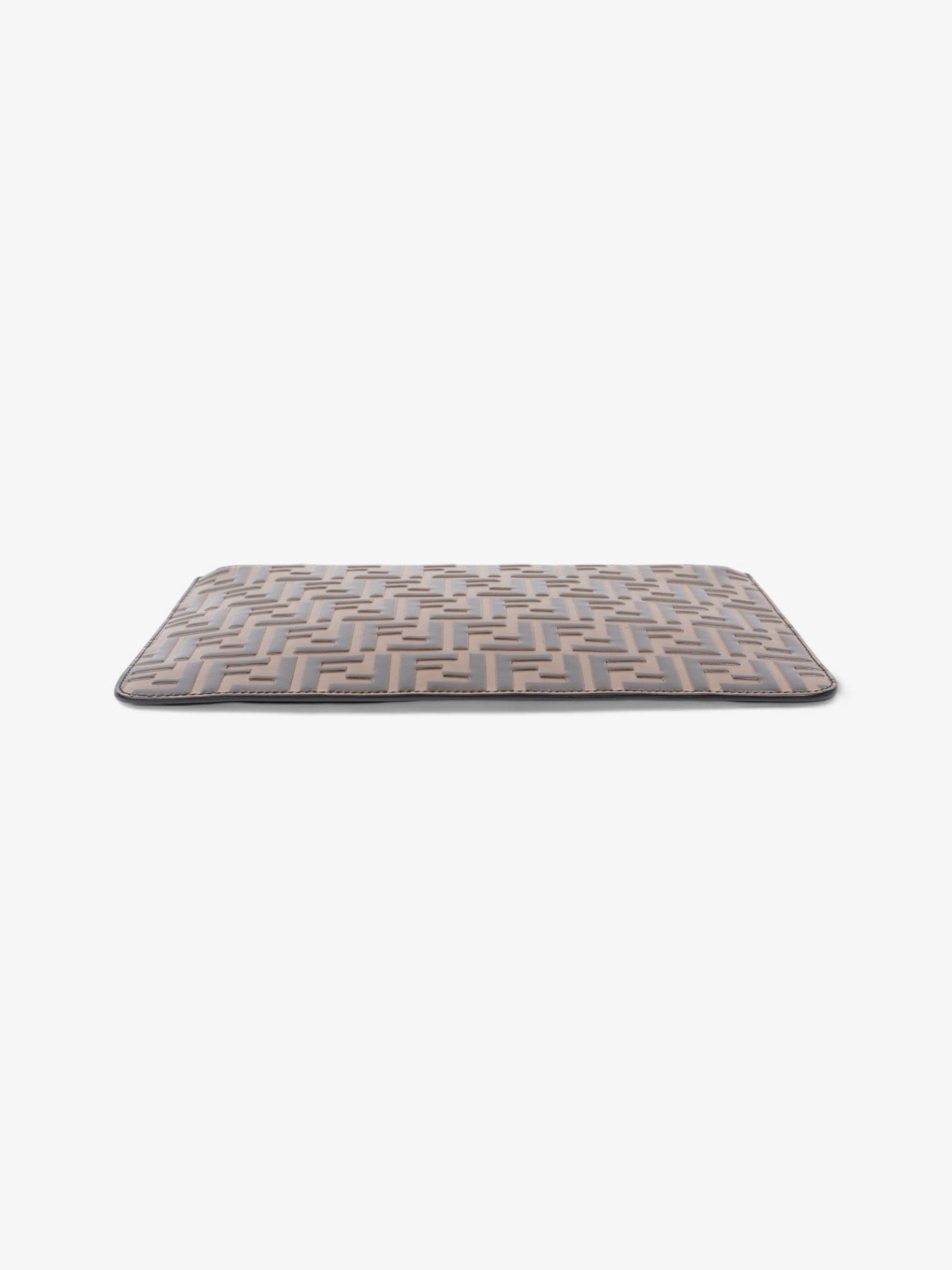 Fendi Monogram Clutch Bag BRown Leather