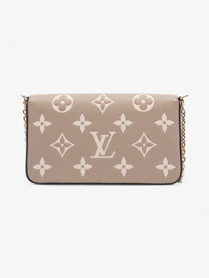 Louis Vuitton Felicie Pochette Tourterelle Gray / Cream Empreinte Leather