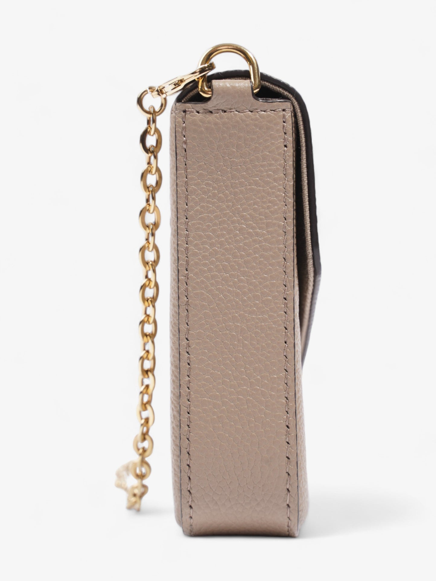 Louis Vuitton Felicie Pochette Tourterelle Gray / Cream Empreinte Leather