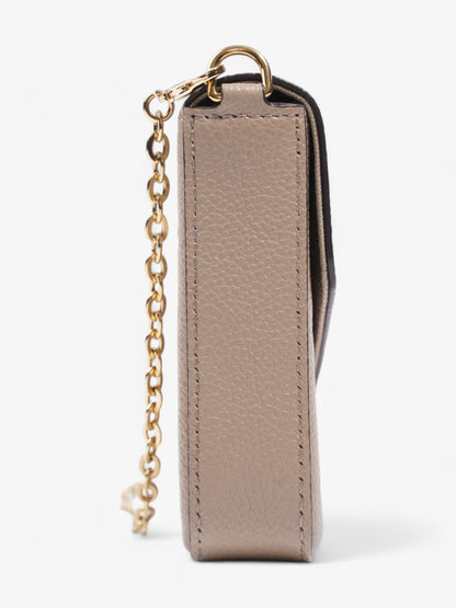 Louis Vuitton Felicie Pochette Tourterelle Gray / Cream Empreinte Leather