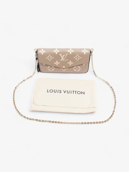 Louis Vuitton Felicie Pochette Tourterelle Gray / Cream Empreinte Leather