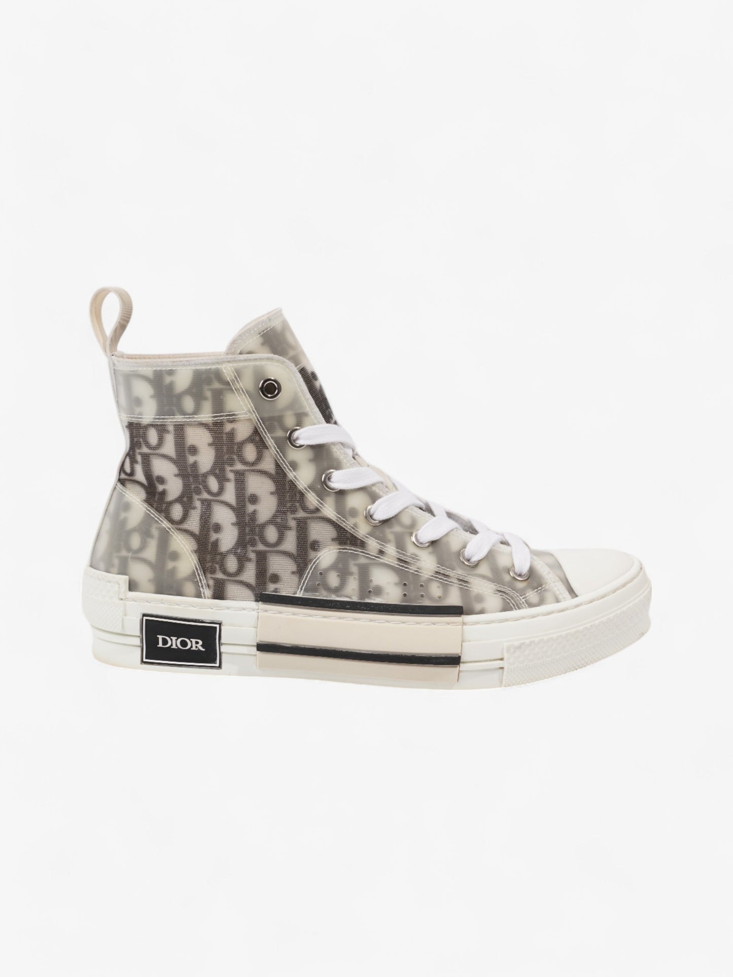 Christian Dior B23 High-tops White  / Grey Oblique Mesh EU 39 UK 6