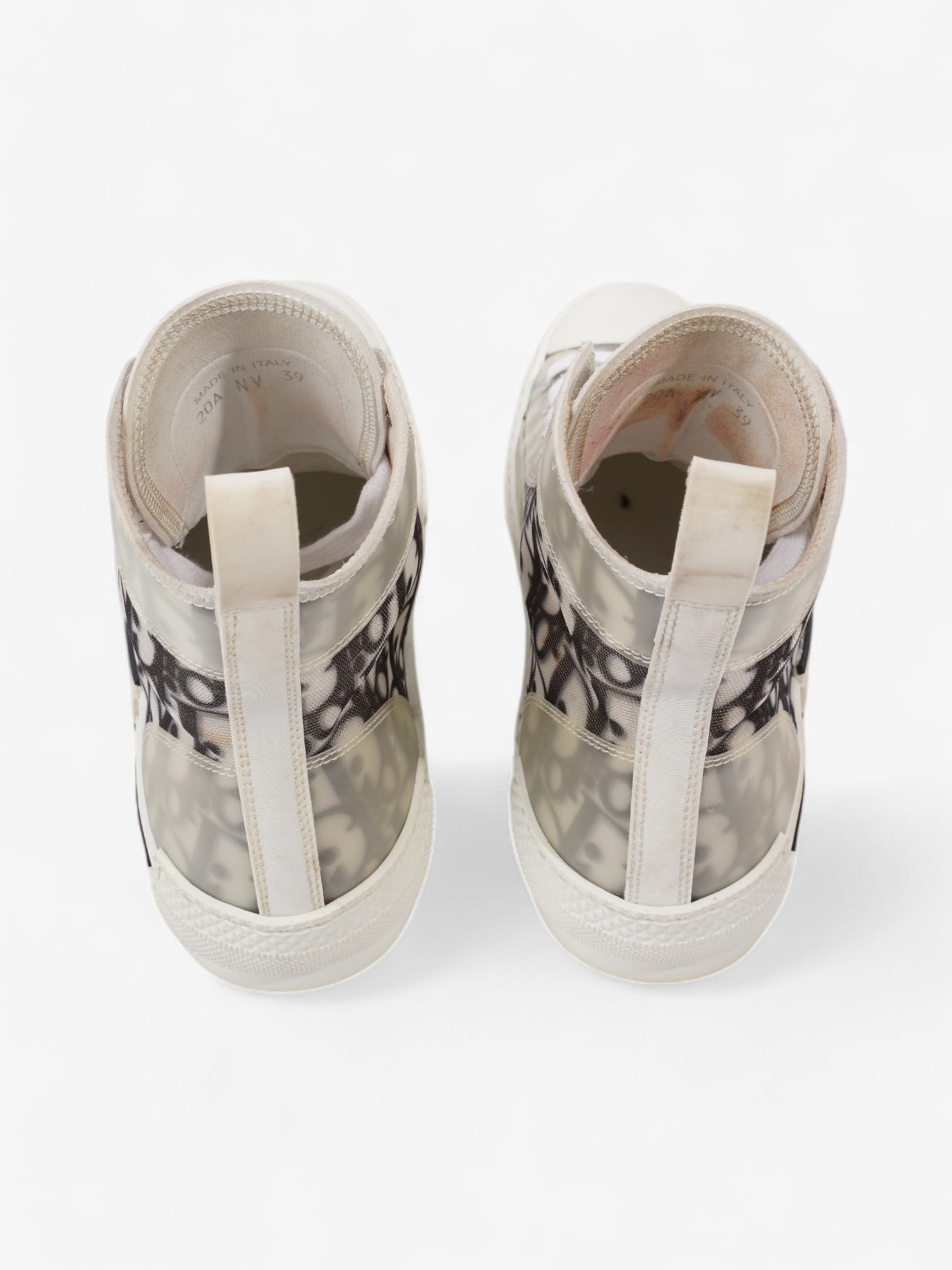 Christian Dior B23 High-tops White  / Grey Oblique Mesh EU 39 UK 6