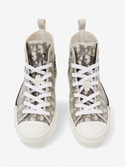 Christian Dior B23 High-tops White  / Grey Oblique Mesh EU 39 UK 6