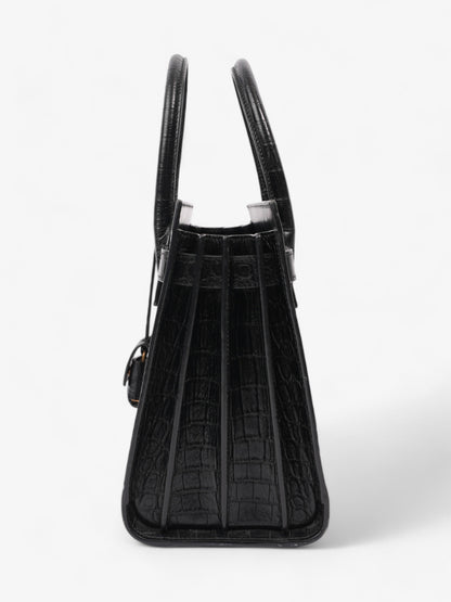 Saint Laurent Sac De Jour Black Embossed Leather Baby