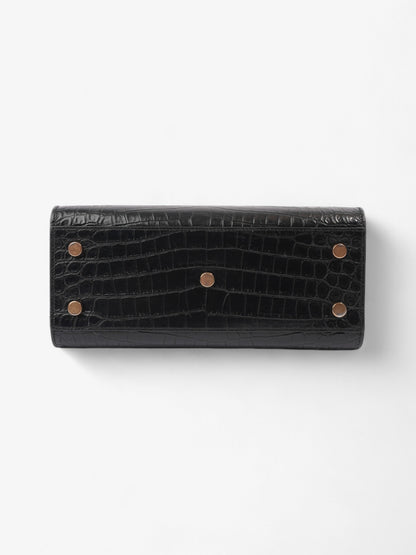 Saint Laurent Sac De Jour Black Embossed Leather Baby