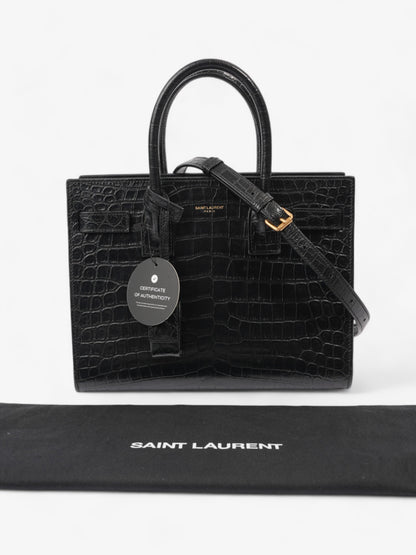 Saint Laurent Sac De Jour Black Embossed Leather Baby
