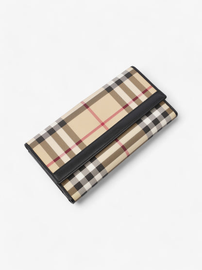 Burberry Long Wallet Nova Check / Black Nylon