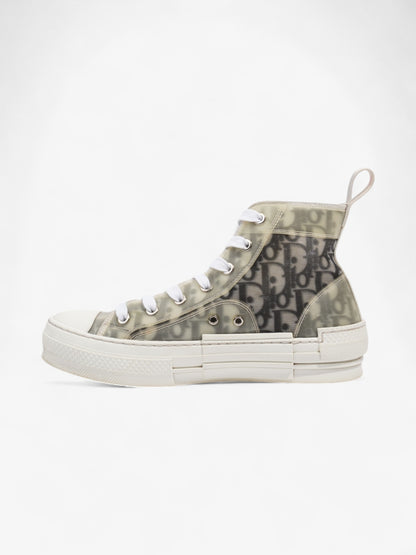 Christian Dior B23 High-tops White  / Grey Oblique Mesh EU 37.5 UK 4.5