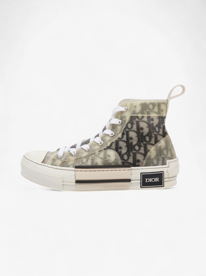 Christian Dior B23 High-tops White  / Grey Oblique Mesh EU 37.5 UK 4.5