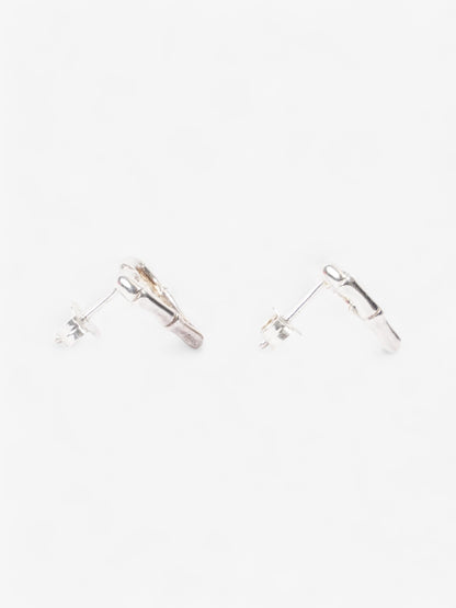 Gucci Bamboo Heart Earrings Silver Silver Sterling