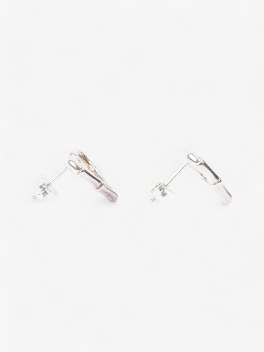 Gucci Bamboo Heart Earrings Silver Silver Sterling