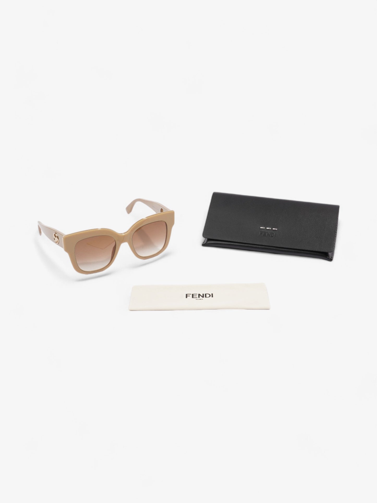 Fendi F is Fendi Sunglasses Beige Acetate 145mm