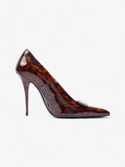 Saint Laurent Tartaruga Heels 100 Brown Patent Leather EU 36 UK 3