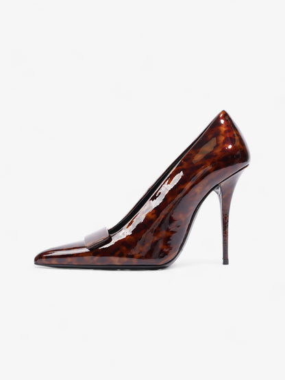 Saint Laurent Tartaruga Heels 100 Brown Patent Leather EU 36 UK 3