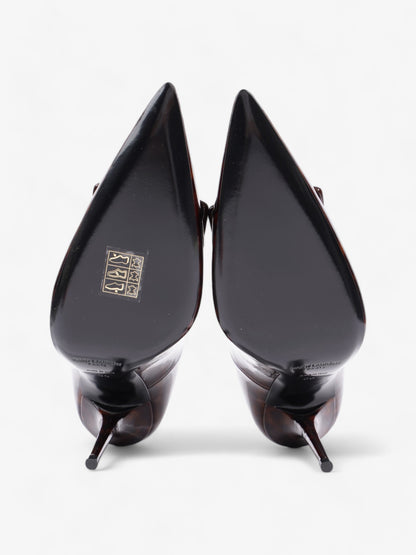 Saint Laurent Tartaruga Heels 100 Brown Patent Leather EU 36 UK 3