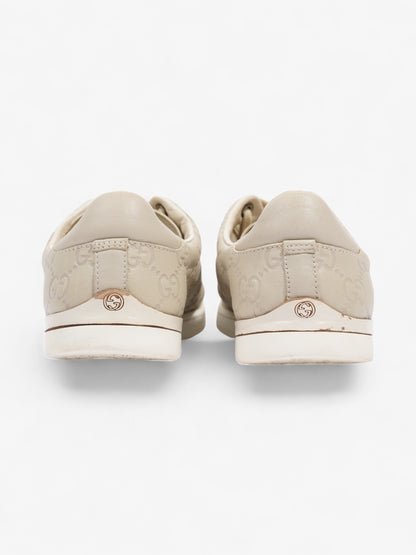 Gucci GG Embossed Ace Beige Embossed Leather EU 37 UK 4