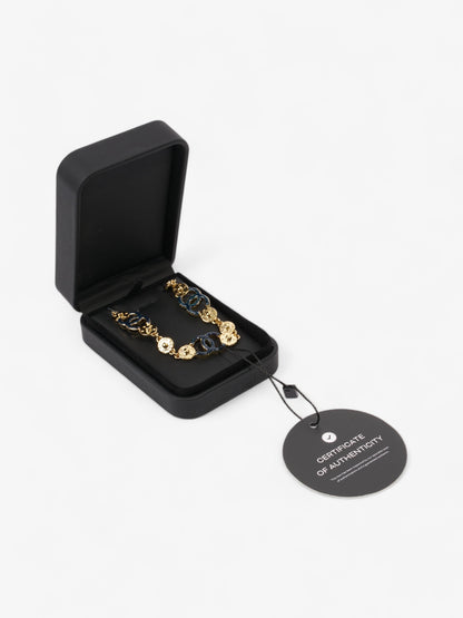 Chanel CC 8 Motif Necklace Gold / Blue Base Metal