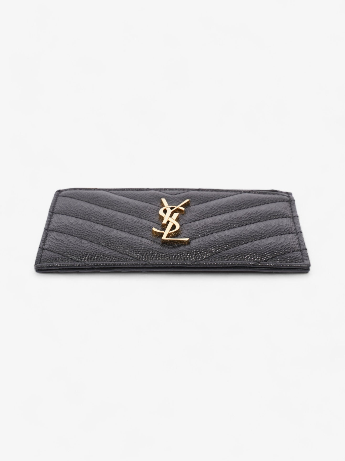 Saint Laurent Fragments Zip Card Case Black Leather
