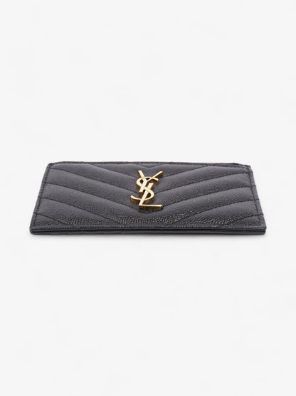 Saint Laurent Fragments Zip Card Case Black Leather