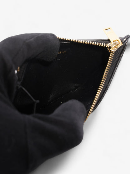 Saint Laurent Fragments Zip Card Case Black Leather