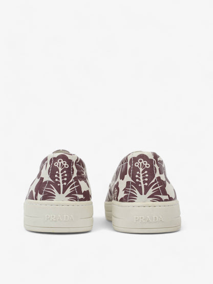 Prada Round Toe Vans Slip On White / Maroon Leather EU 37 UK 4