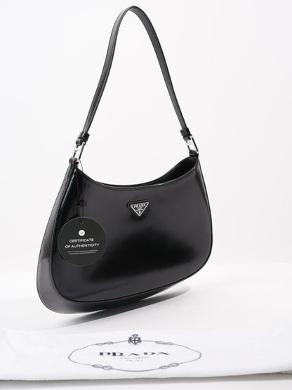 Prada Cleo Black Patent Leather